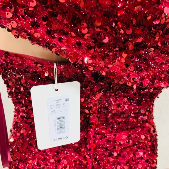 NWT GB Social Sequin One Shoulder Mini Dress - Picture 7 of 11